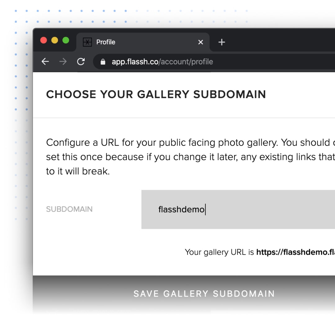Choosing a custom Flassh sub-domain