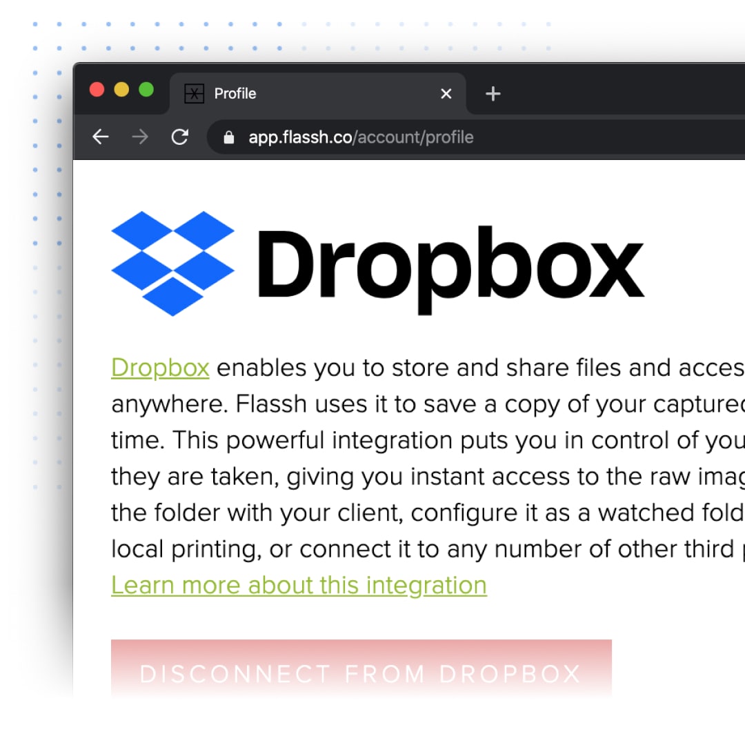Dropbox sync settings