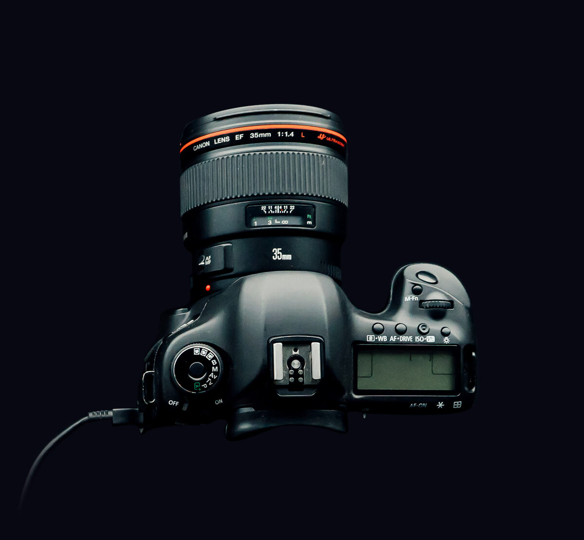 A Canon DSLR camera