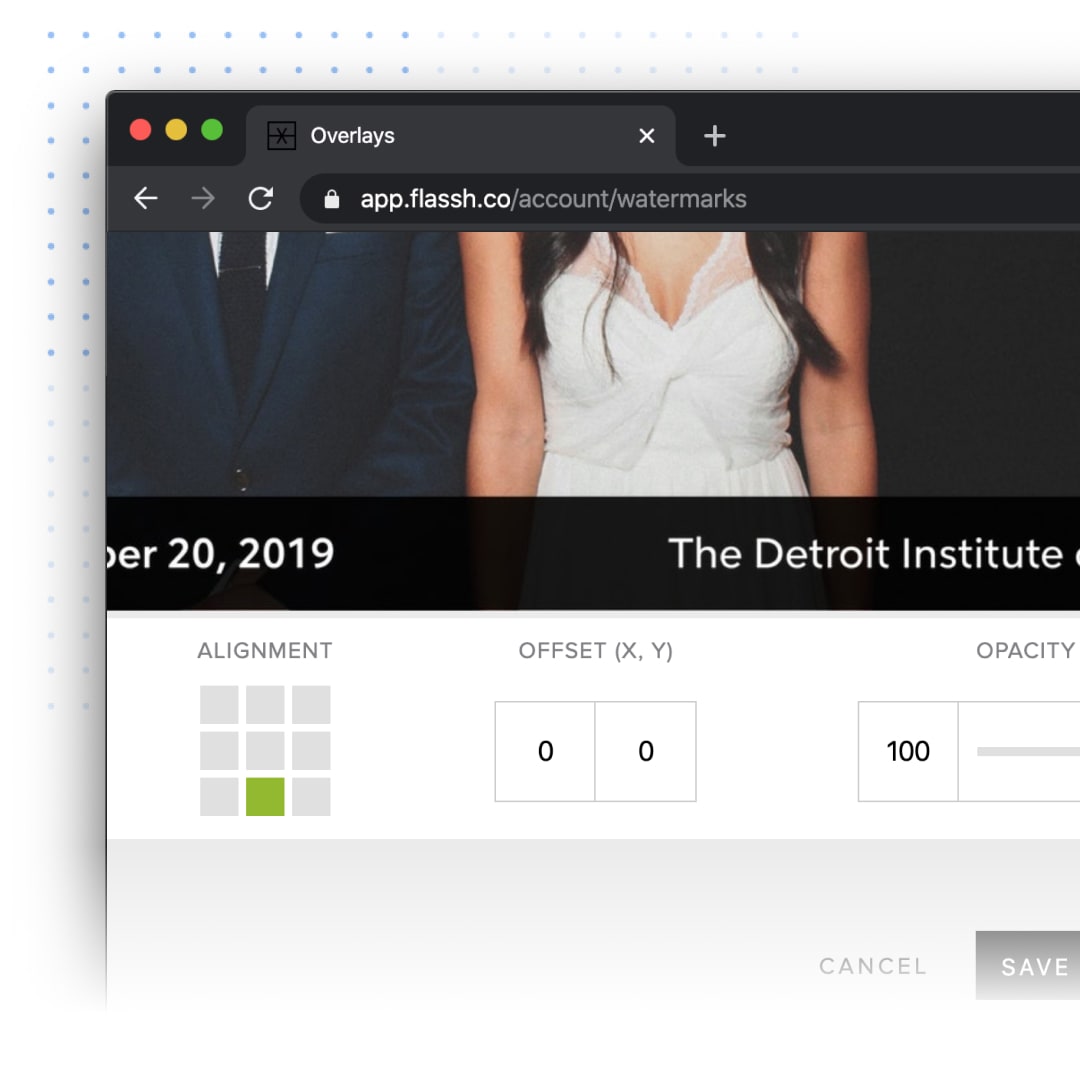 Adjusting an overlay’s details