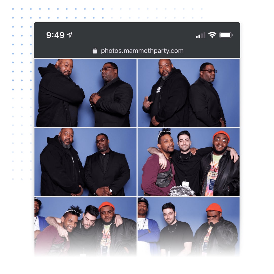 The 1800 Tequila and Pusha-T event gallery on a phone