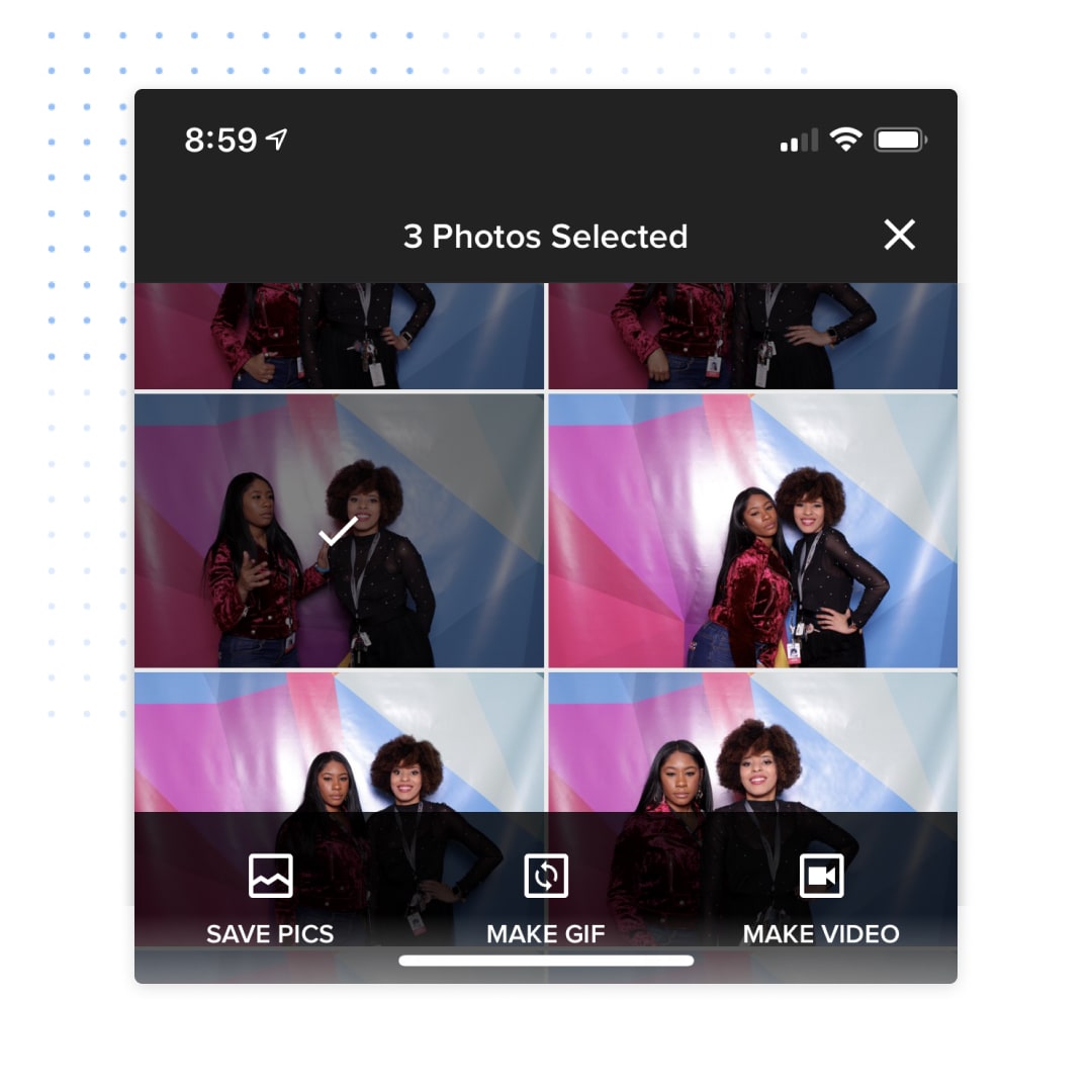 Making an animated video of selected photos in Flassh for iOS